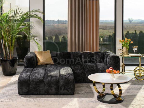 Grand dark modular corner sofa