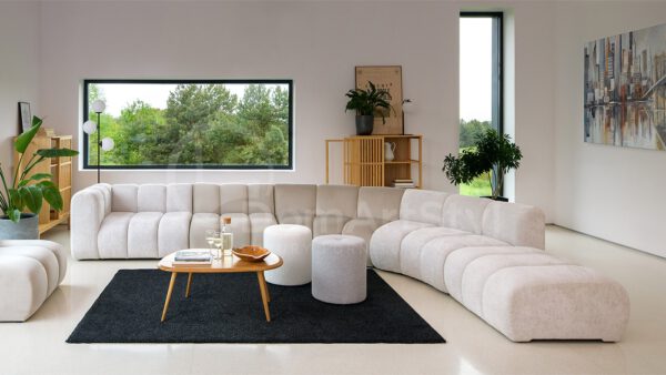 Large beige modular sofa for living room Grand