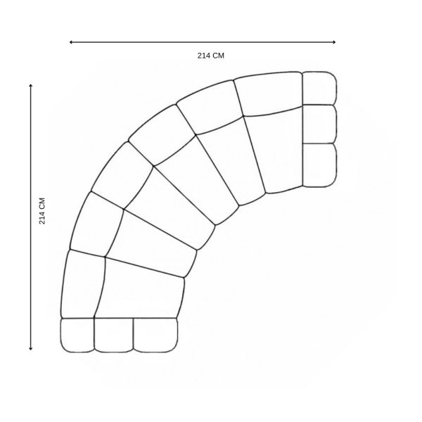 Sofa modułowa GRAND RL+RP