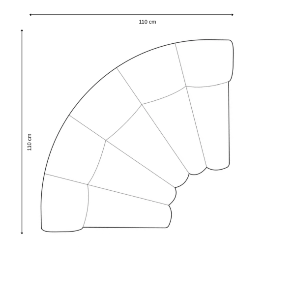 Slim corner sofa for the Gerard modular sofa