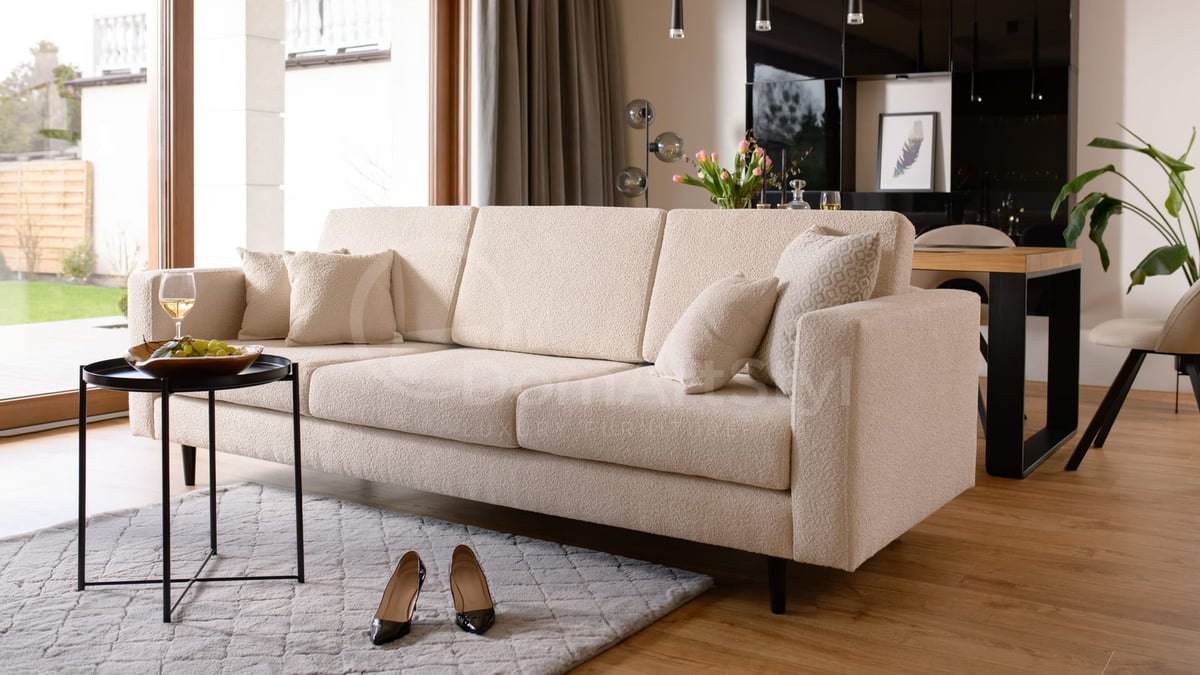 Three-seater sofa for living room